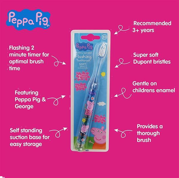 Grote foto peppa pig led lichtjes tandenborstel 3 jaar met timer kinderen en baby dekens en slaapzakjes