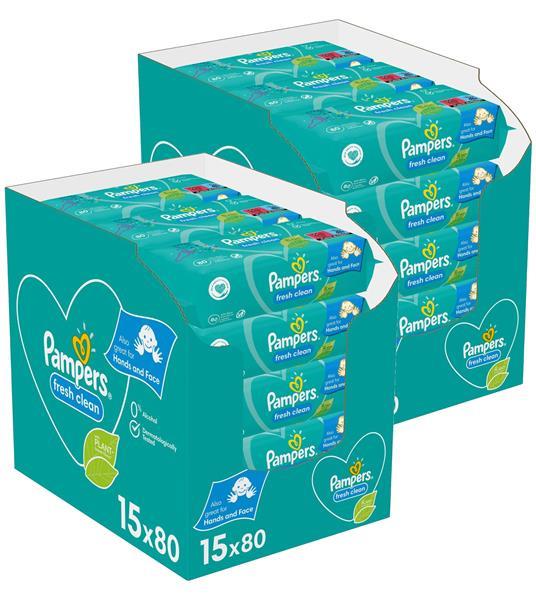 Grote foto pampers fresh clean billendoekjes 2400 doekjes 30 x kinderen en baby dekens en slaapzakjes