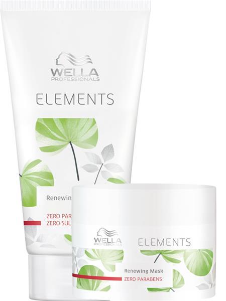 Grote foto wella elements combi deal renewing shampoo mask kleding dames sieraden