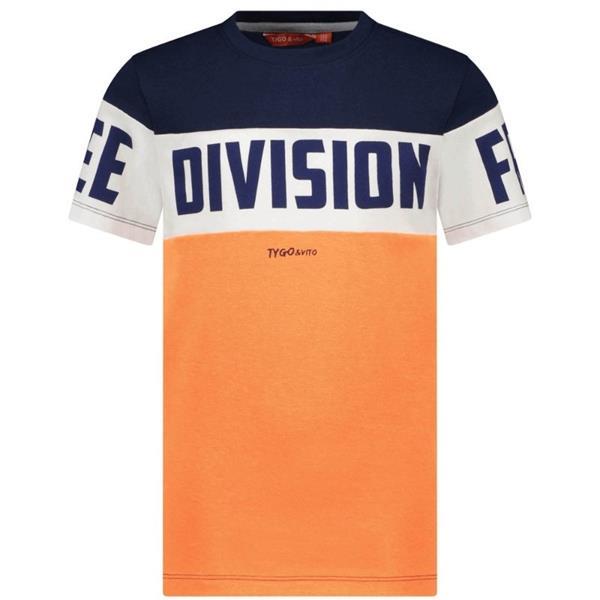 Grote foto donkerblauw t shirt colorblock division tygo vito kinderen en baby overige