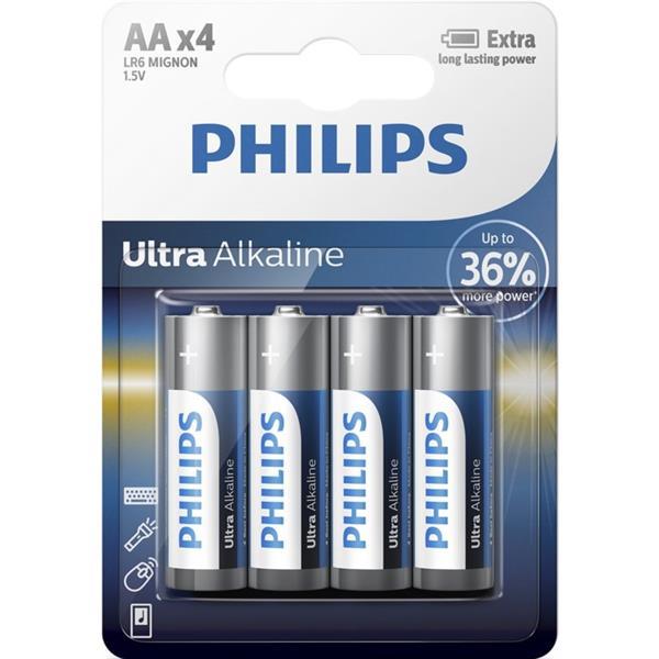 Grote foto philips ultra alkaline batterijen aa lr6 4 stuks in blister doe het zelf en verbouw gereedschappen en machines
