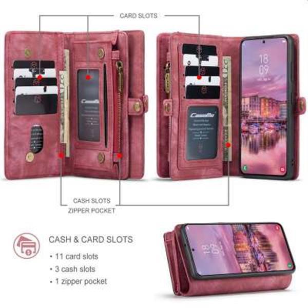 Grote foto caseme samsung galaxy s22 vintage portemonnee hoesje rood telecommunicatie mobieltjes