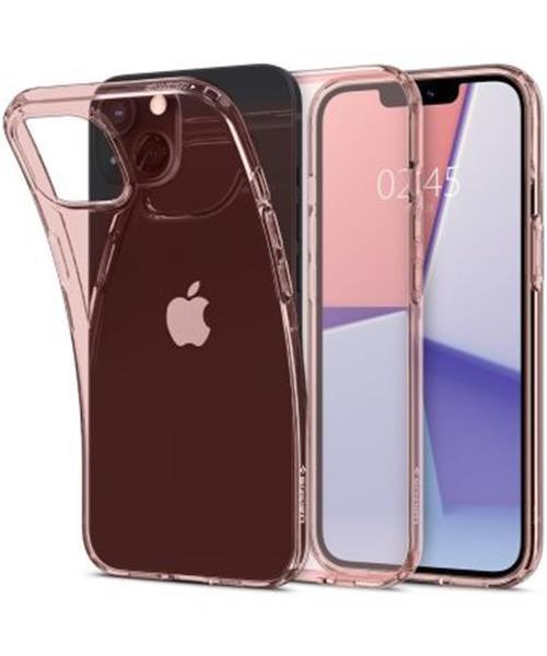 Grote foto spigen crystal flex apple iphone 13 hoesje transparant roze telecommunicatie tablets