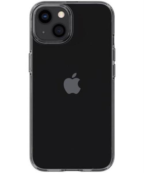 Grote foto spigen crystal flex apple iphone 13 hoesje transparant zwart telecommunicatie tablets