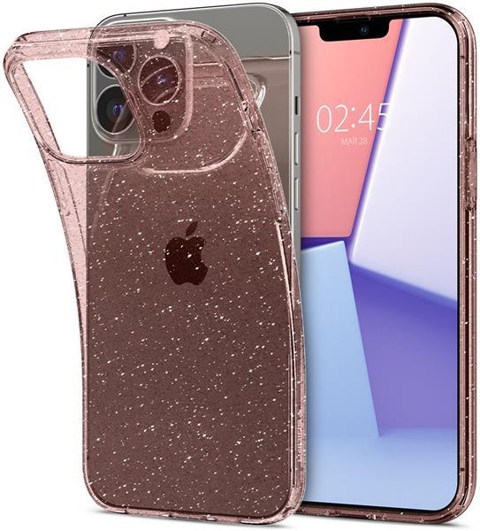 Grote foto spigen liquid crystal apple iphone 13 pro max hoesje roze telecommunicatie tablets