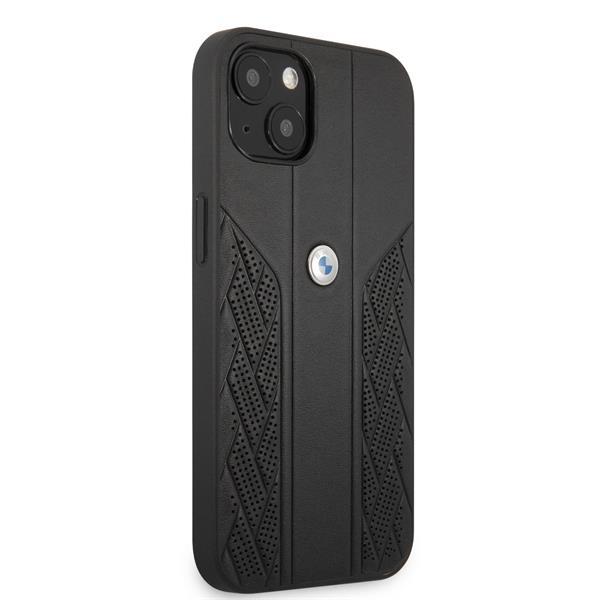 Grote foto bmw iphone 13 hardcase backcover perforated curve zwart telecommunicatie tablets
