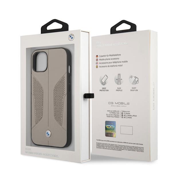 Grote foto bmw iphone 13 hardcase backcover perforated sides grijs telecommunicatie tablets
