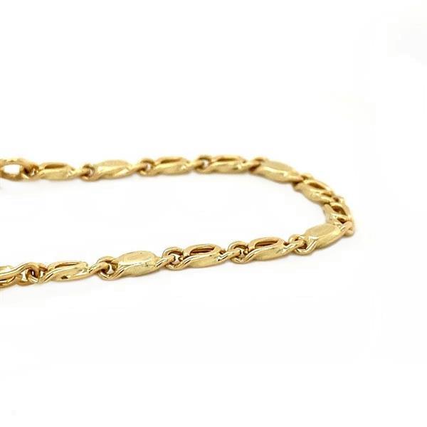 Grote foto gouden valkenoog armband 14 krt kleding dames sieraden