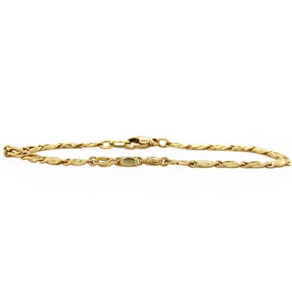 Grote foto gouden valkenoog armband 14 krt kleding dames sieraden