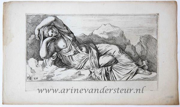 Grote foto original etching ets ariadne egmenta nobilium signorum boeken fotografie en design