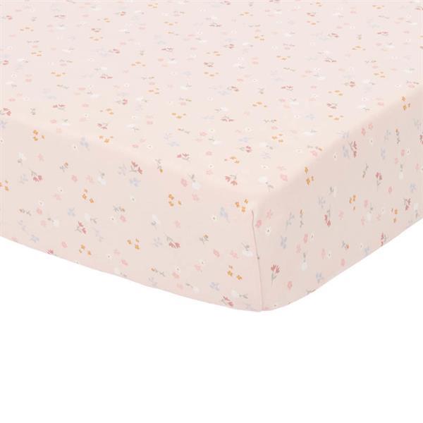 Grote foto hoeslaken wieg little flowers pink little dutch kinderen en baby complete kinderkamers