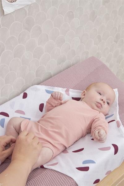 Grote foto wasbare luier shapes lilac 3st meyco kinderen en baby dekens en slaapzakjes