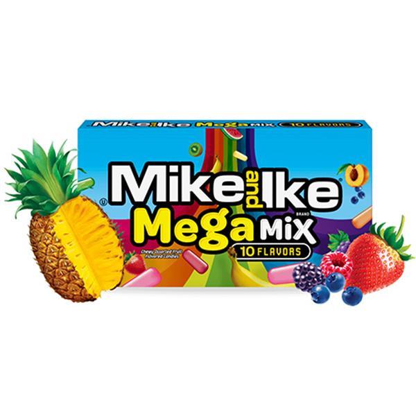 Grote foto mike and ike mega mix 10 flavors theater box 141g diversen overige diversen