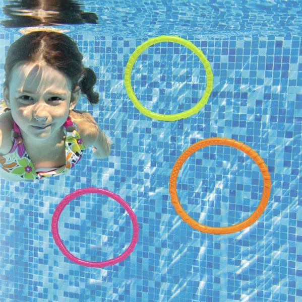 Grote foto splash duikringen rond 3 stuks kinderen en baby overige