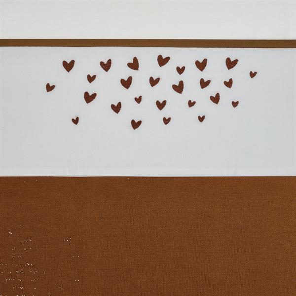 Grote foto wieglaken hearts camel meyco kinderen en baby complete kinderkamers