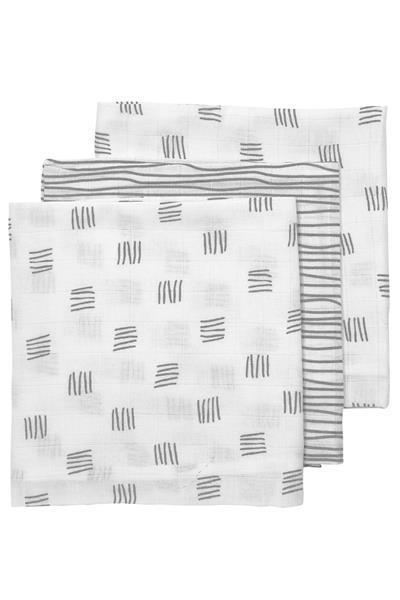 Grote foto wasbare luier block stripe grijs 3st meyco kinderen en baby dekens en slaapzakjes