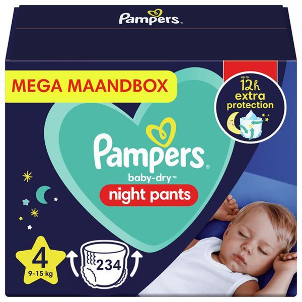 Grote foto pampers night pants maat 4 mega maandbox 234 luierbr kinderen en baby dekens en slaapzakjes