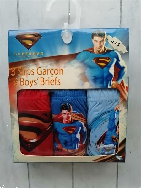 Grote foto set van 3 jongensslips van superman 4 5 jaar kinderen en baby maat 104