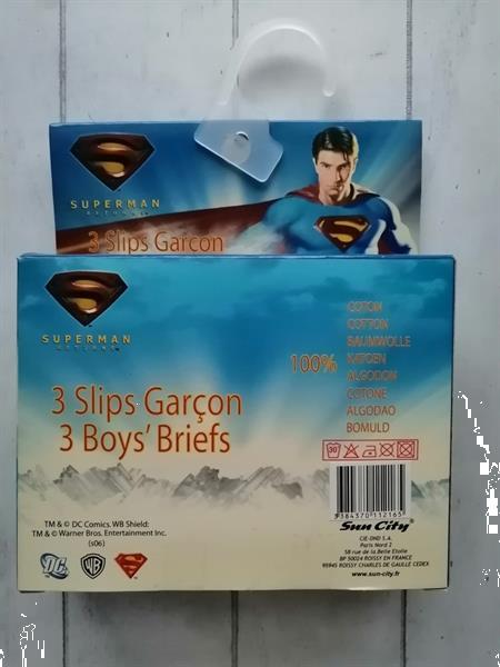Grote foto set van 3 jongensslips van superman 4 5 jaar kinderen en baby maat 104