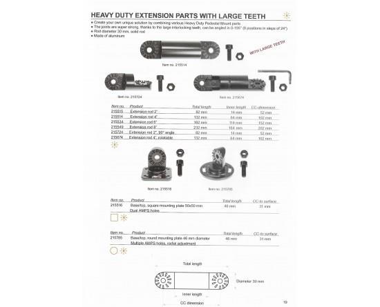 Grote foto pedestal mount part extension 2 for adjustable mount telecommunicatie carkits en houders