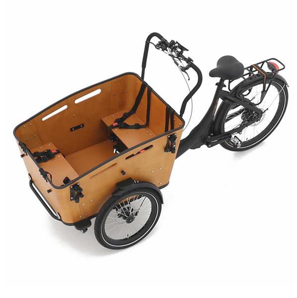 Grote foto vogue elektrische bakfiets superior 3 mat zwart bruin 468 wa fietsen en brommers bakfietsen