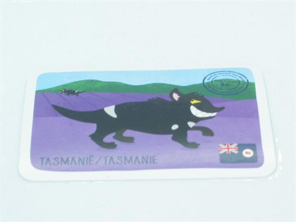 Grote foto rond de wereld met bear dag 56 tasmani verzamelen stickers