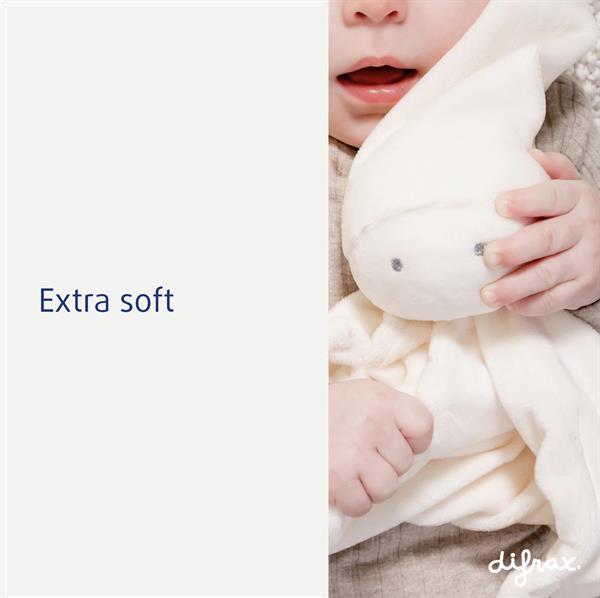 Grote foto difrax knuffeldoek soft creme kinderen en baby dekens en slaapzakjes