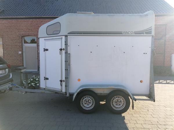 Grote foto waco 1 5 paardentrailer alu bodem wanden dieren en toebehoren trailers