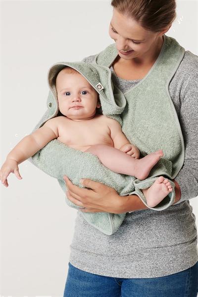 Grote foto badcape baby draagbaar clover badstof puritan gray noppies kinderen en baby dekens en slaapzakjes