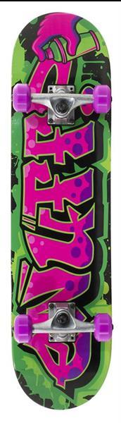 Grote foto enuff graffiti ii complete skateboard roze groen regular sport en fitness skeeleren en skaten