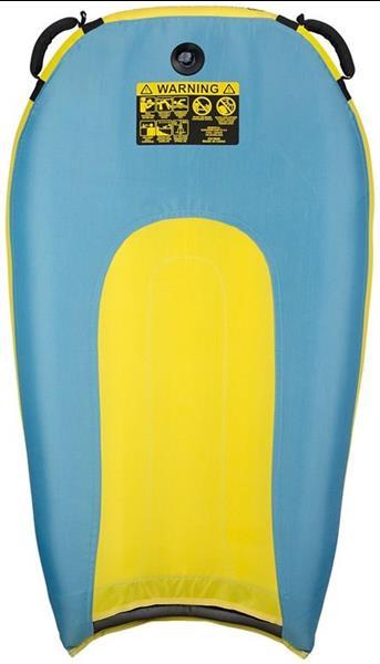 Grote foto opblaasbaar bodyboard 106 cm boogie air geel blauw zwart kinderen en baby los speelgoed