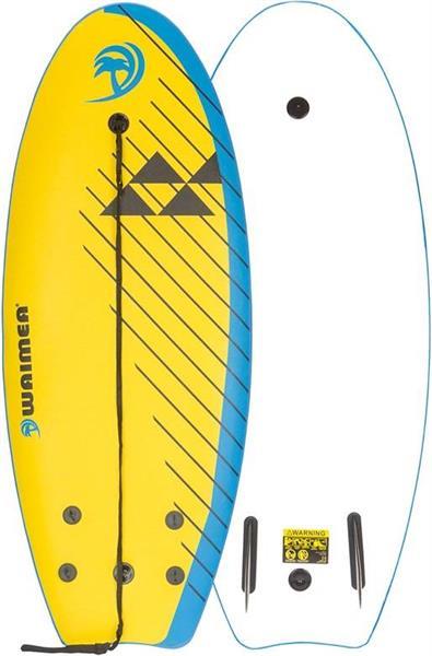 Grote foto surfboard eps 114 cm slick board blauw oranje wit kinderen en baby los speelgoed