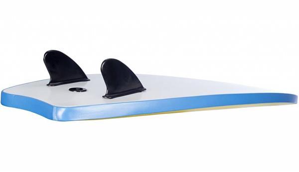 Grote foto surfboard eps 114 cm slick board blauw oranje wit kinderen en baby los speelgoed