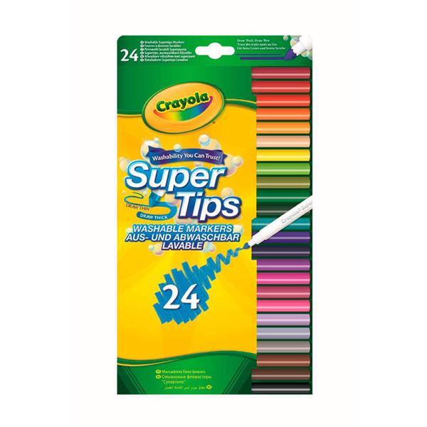 Grote foto viltstiften met dunne punt crayola 24 stuks viltstiften met zakelijke goederen kantoorartikelen