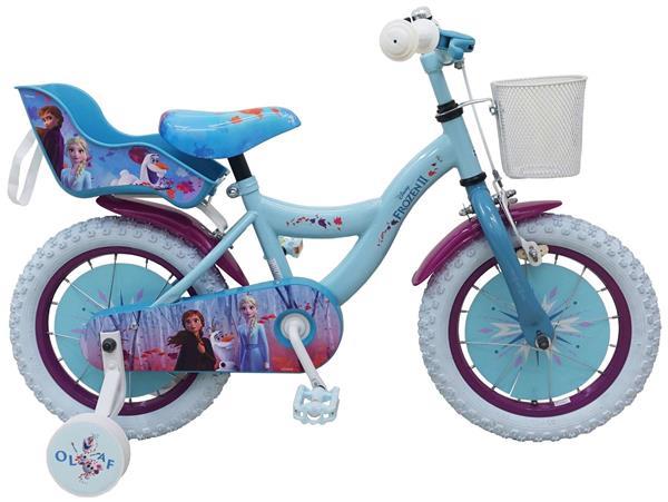 Grote foto disney frozen 2 kinderfiets 14 inch blauw paars disney froz kinderen en baby los speelgoed