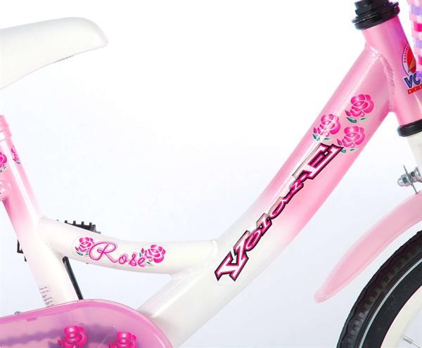 Grote foto rose kinderfiets 16 inch roze wit rose kinderfiets 16 inch kinderen en baby los speelgoed