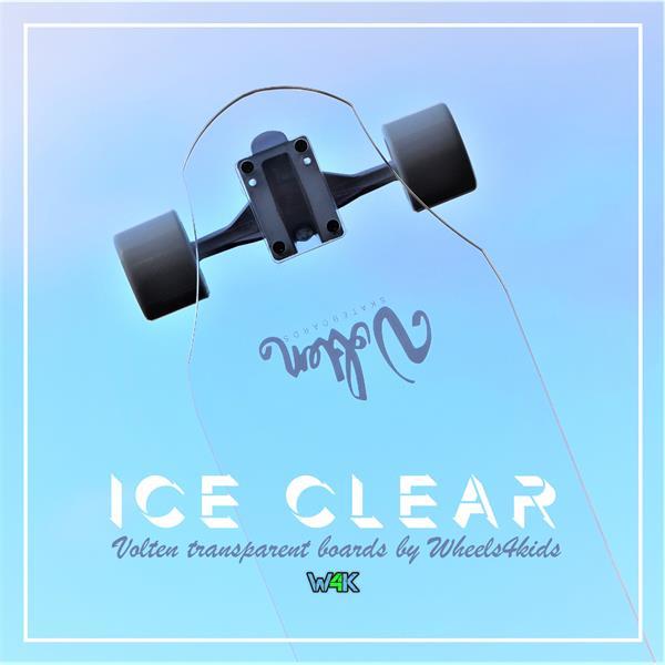 Grote foto volten ice clear longboard transparant transparant sport en fitness skeeleren en skaten