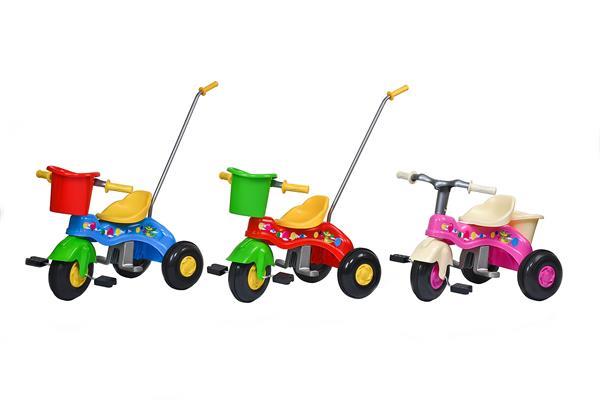 Grote foto tricycle junior rood geel 0075 red yellow kinderen en baby los speelgoed