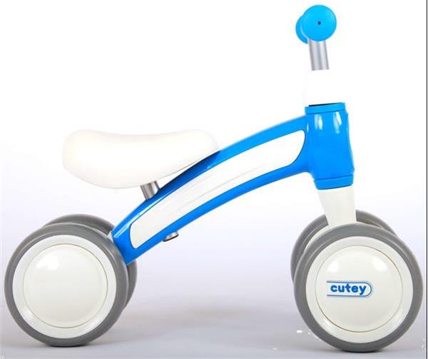 Grote foto q play cutey ride on loopfiets blauw blauw kinderen en baby los speelgoed