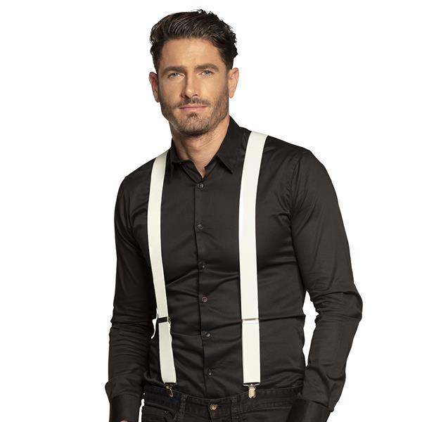 Grote foto witte bretels kleding dames verkleedkleding