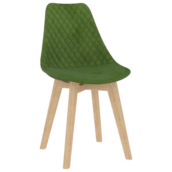 Grote foto vidaxl chaises de salle manger 2 pcs vert clair velours huis en inrichting stoelen