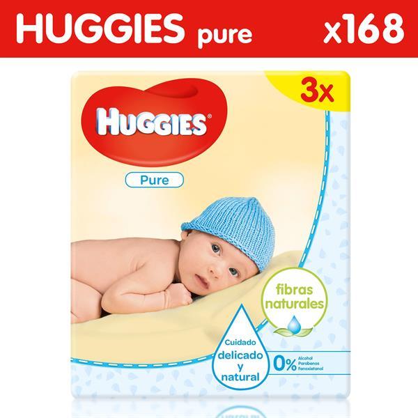 Grote foto huggies pure billendoekjes 168 babydoekjes 3 x 56 kinderen en baby dekens en slaapzakjes
