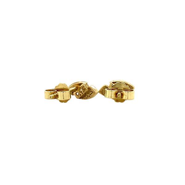 Grote foto gouden oorstekers met zirkonia 14 krt kleding dames sieraden