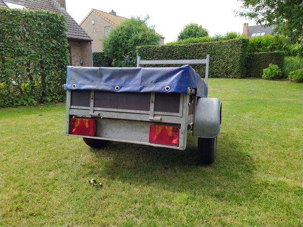 Grote foto aanhangwagen enkelas 1 5 m op 1 0 m auto diversen aanhangers