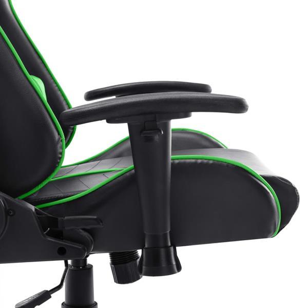 Grote foto vidaxl chaise de jeu noir et vert cuir artificiel huis en inrichting stoelen