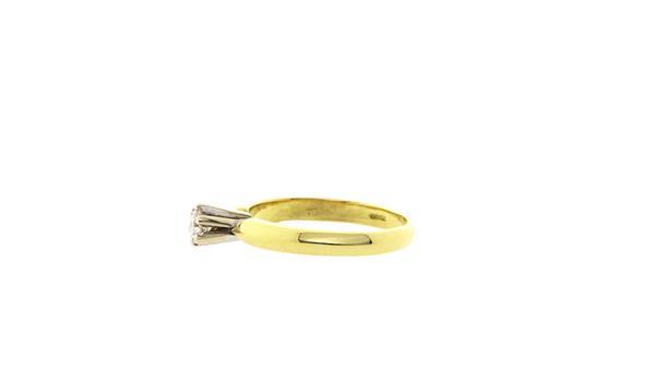 Grote foto gouden solitair ring met diamant 18 krt kleding dames sieraden