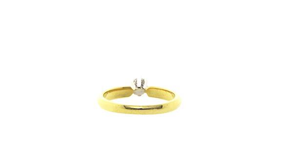 Grote foto gouden solitair ring met diamant 18 krt kleding dames sieraden