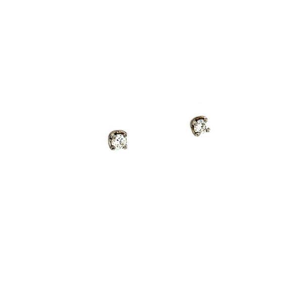 Grote foto witgouden solitair oorstekers met diamant 18 krt nieuw kleding dames sieraden