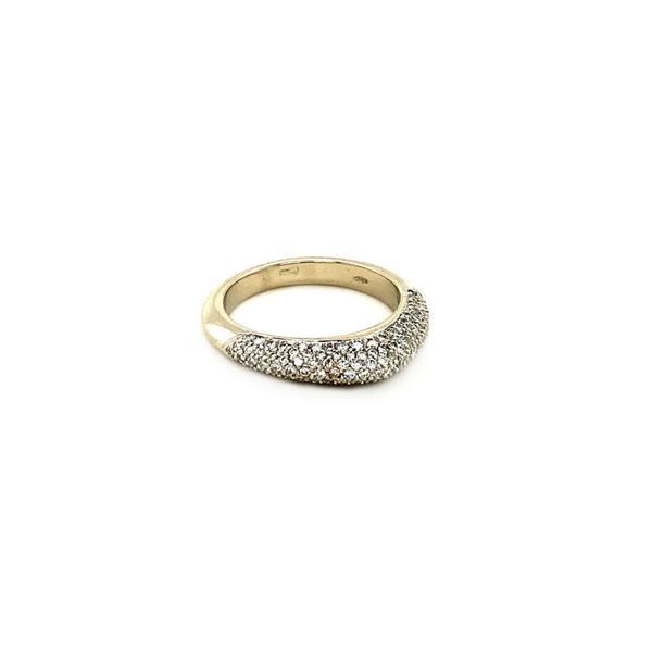 Grote foto witgouden pave ring met diamant 18 krt kleding dames sieraden