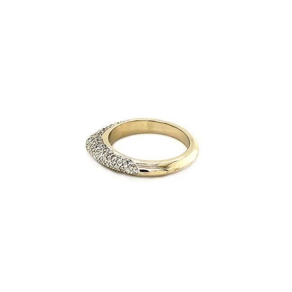 Grote foto witgouden pave ring met diamant 18 krt kleding dames sieraden